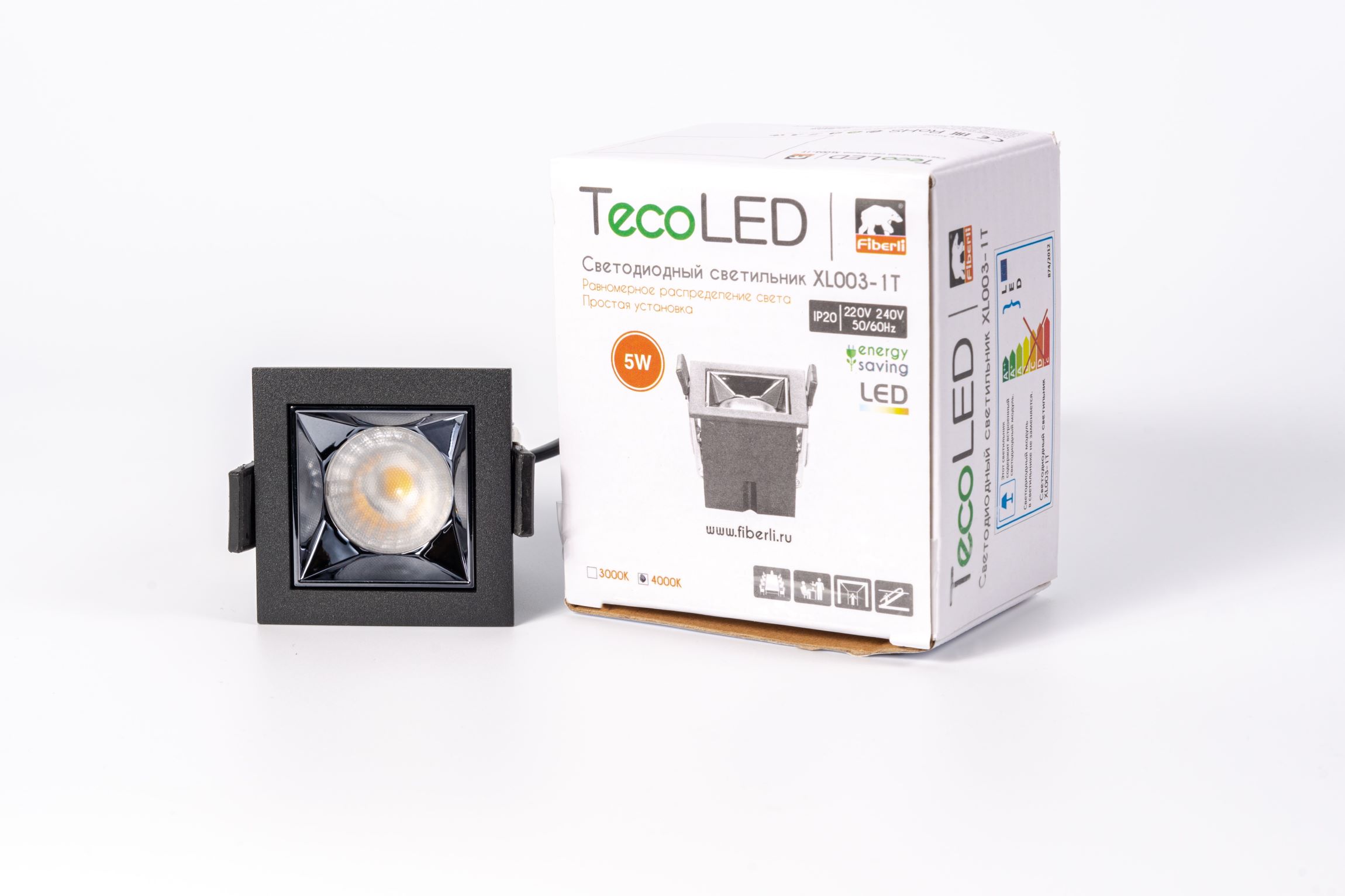 Встраиваемый светодиодный светильник Fiberli XL003-1T(W) 12130304