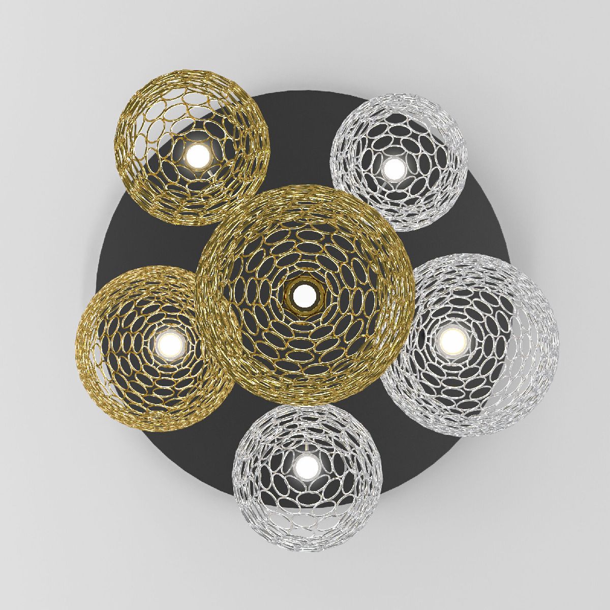 Каскадная люстра Eurosvet Ruche 90352/6 золото/хром a069061