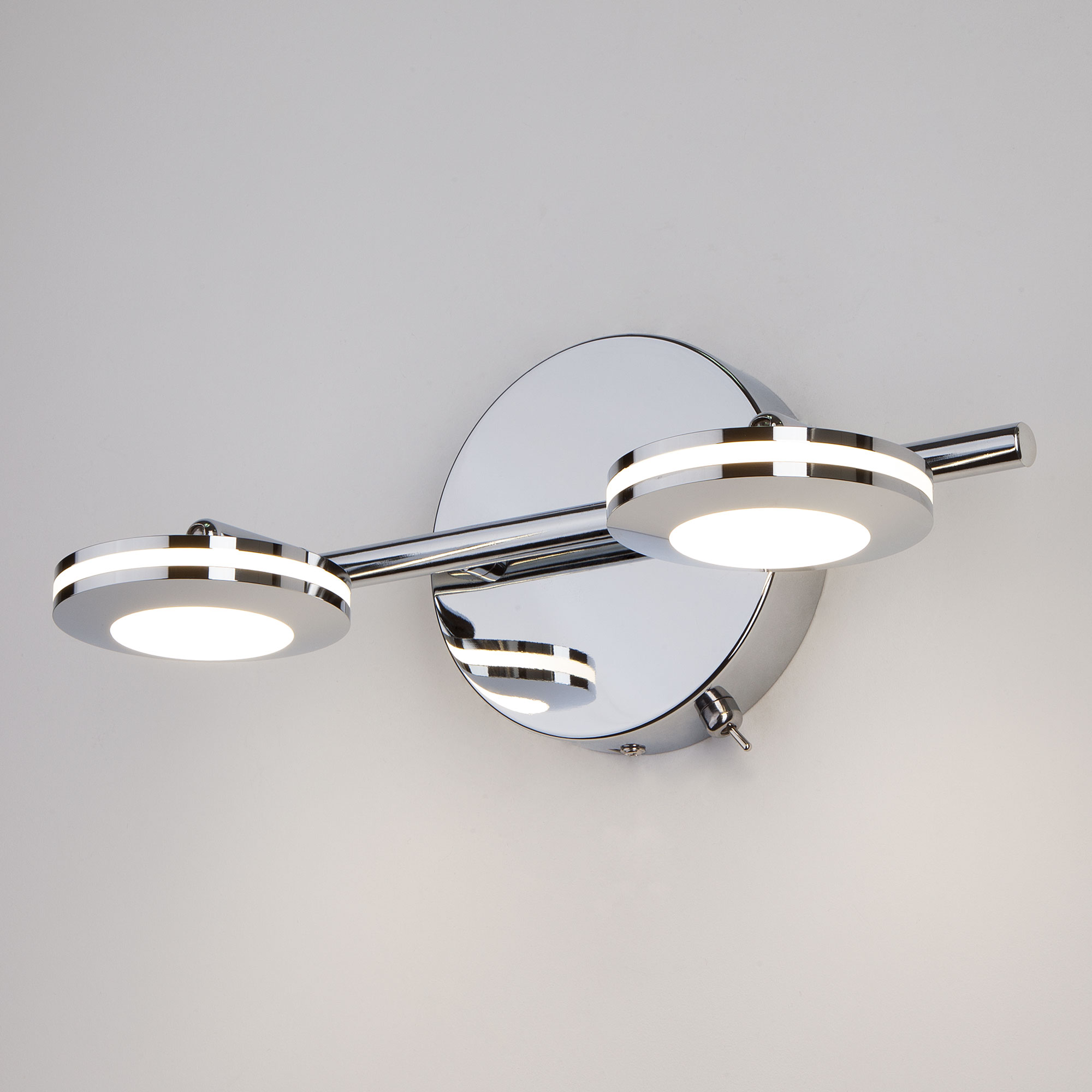 Настенный светодиодный светильник Eurosvet Round 20002/2 хром