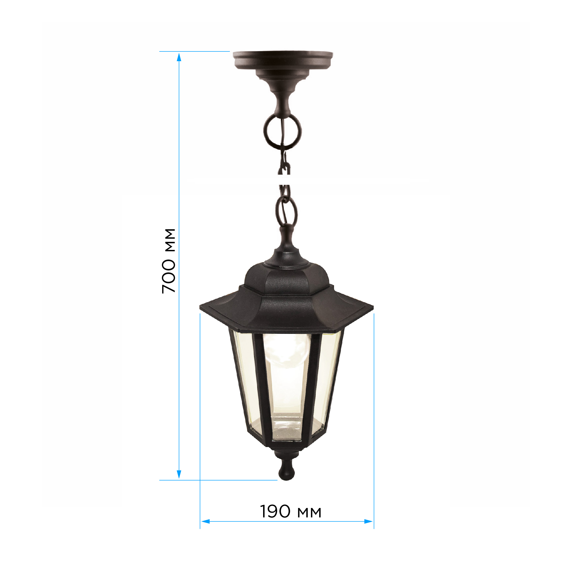 Уличный подвесной светильник Apeyron Адель 11-98ЧЕР