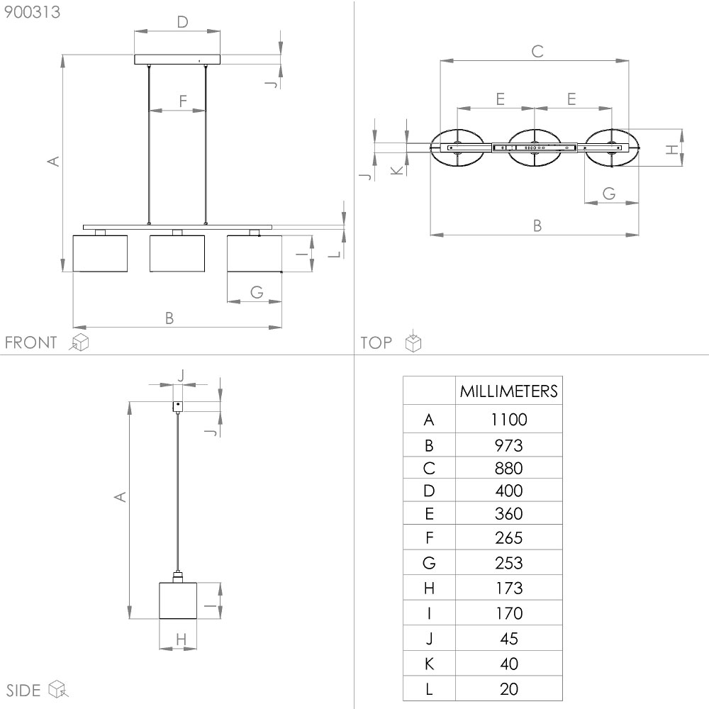 Подвесной светильник Eglo Castralvo 900313