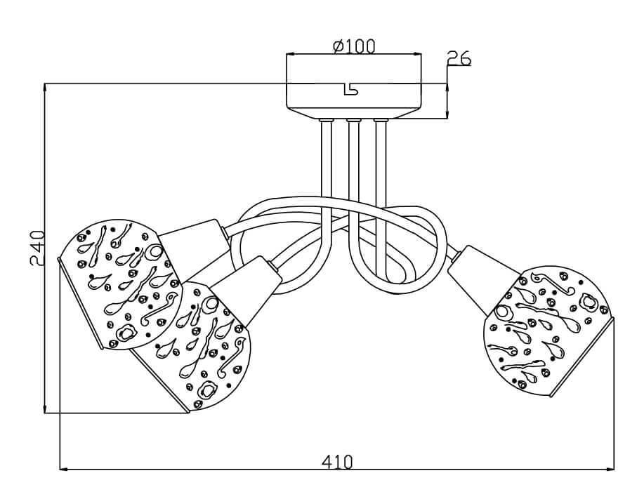 Потолочная люстра Rivoli Giardino 2031-308 Б0038453