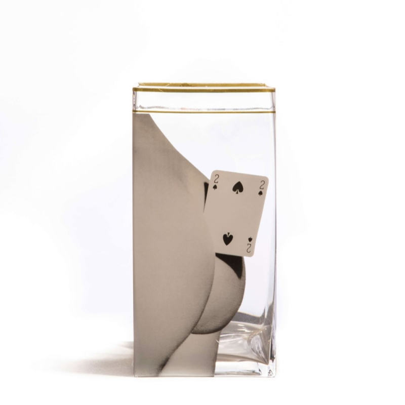 Ваза Two of Spades Big Seletti Toiletpaper Glass Vase 14152