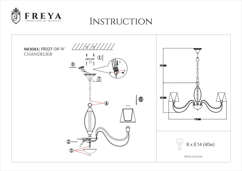 Подвесная люстра Freya Marquis FR2327-PL-08-BG