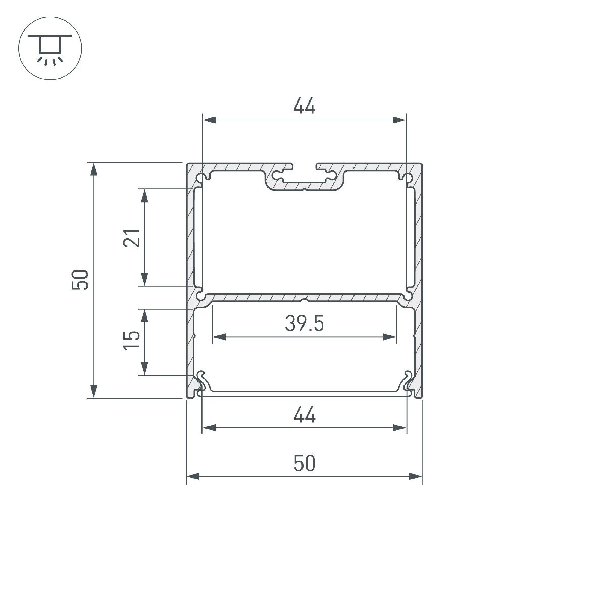 Алюминиевый профиль Arlight SL-LINE-5050-LW-3000 WHITE 043978