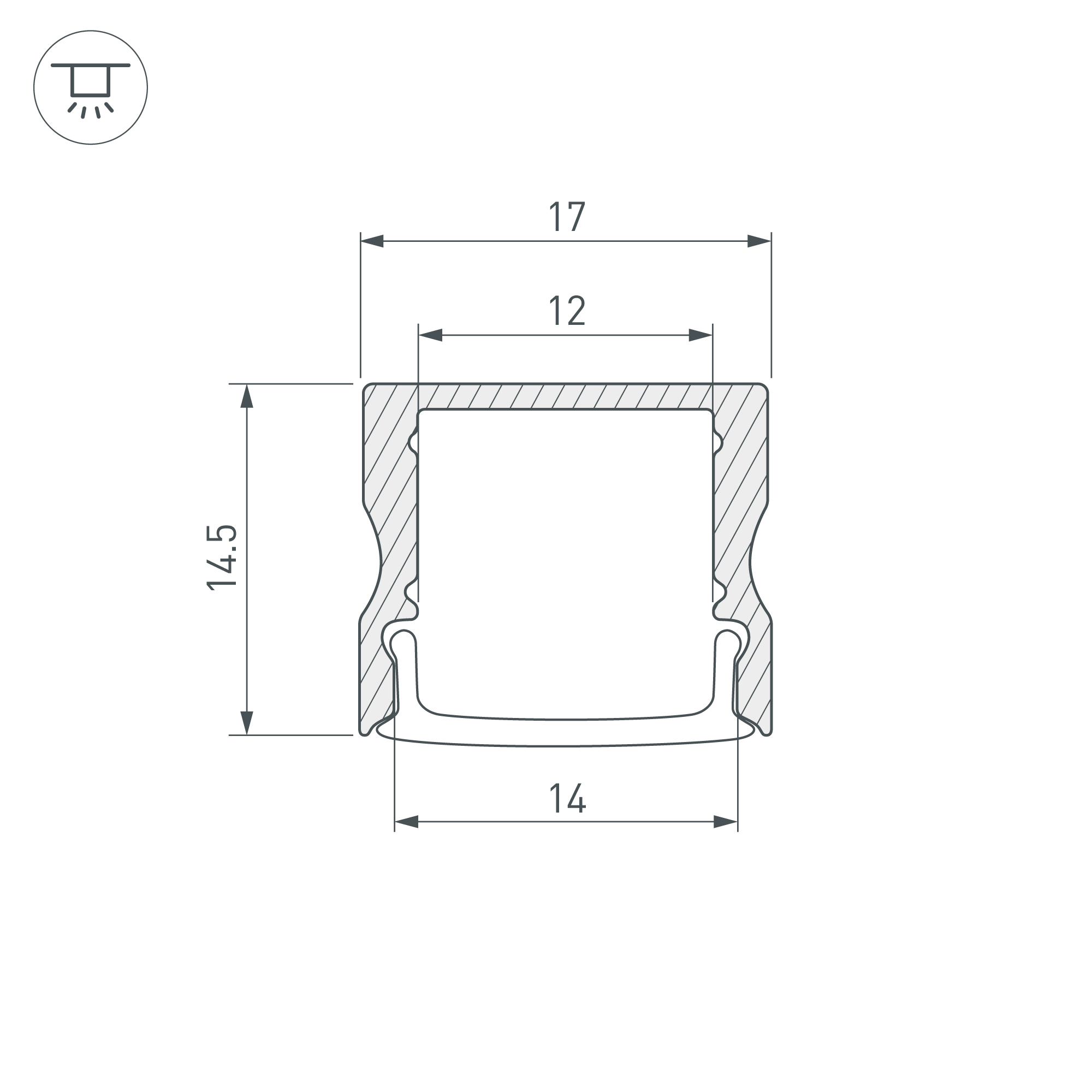 Алюминиевый профиль Arlight LINE-1715-2000 WHITE 044259(1)