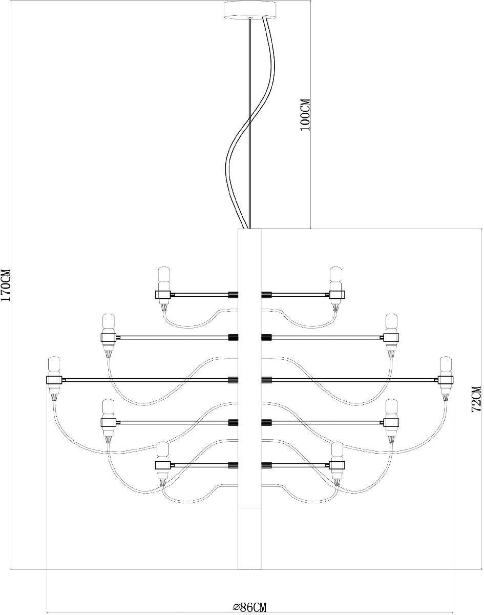 Подвесная люстра Divinare Molto 8030/17 LM-30