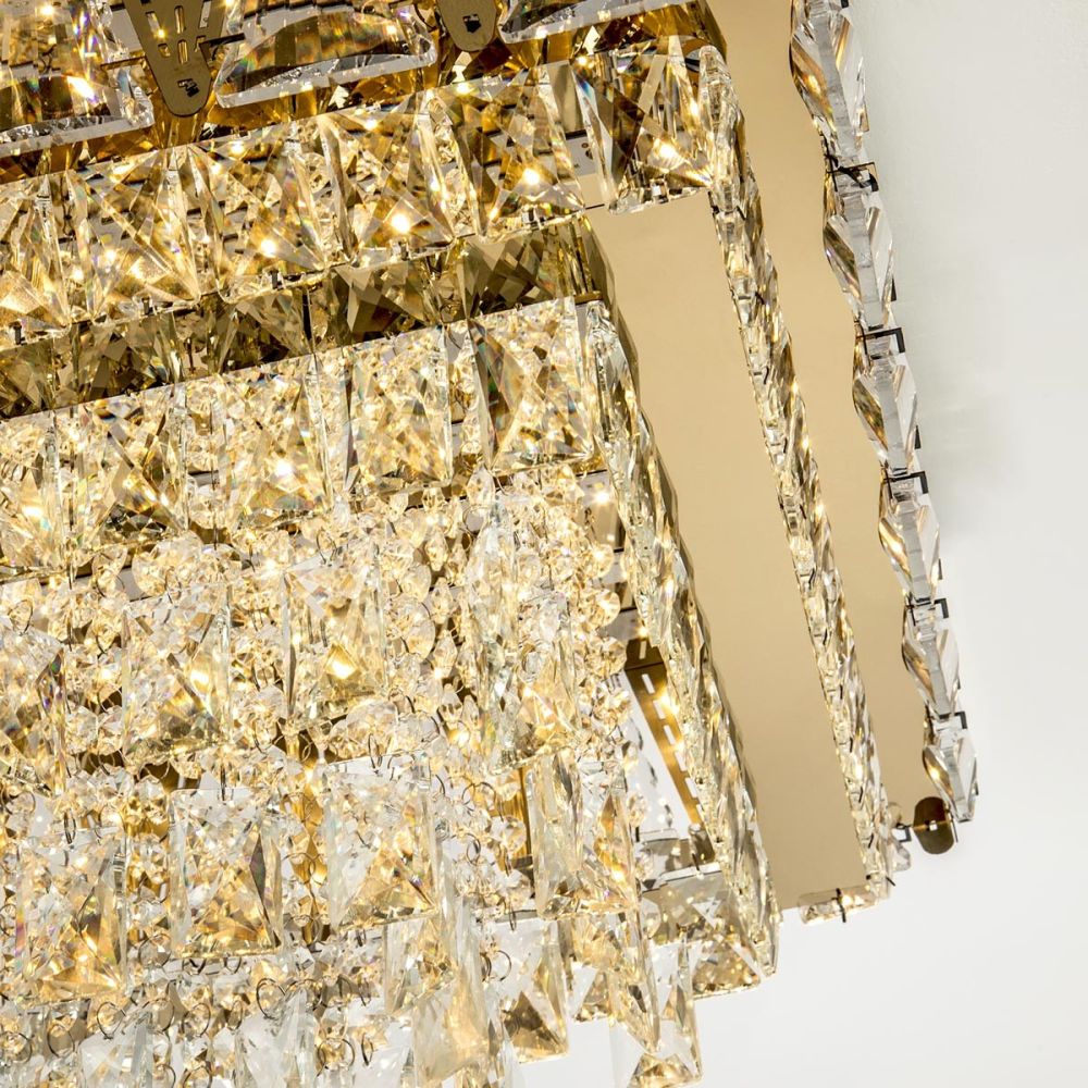 Потолочная люстра LED4U L9437-500-500 GD с УД