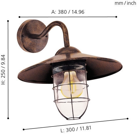 Уличный настенный светильник Eglo Melgoa 94863