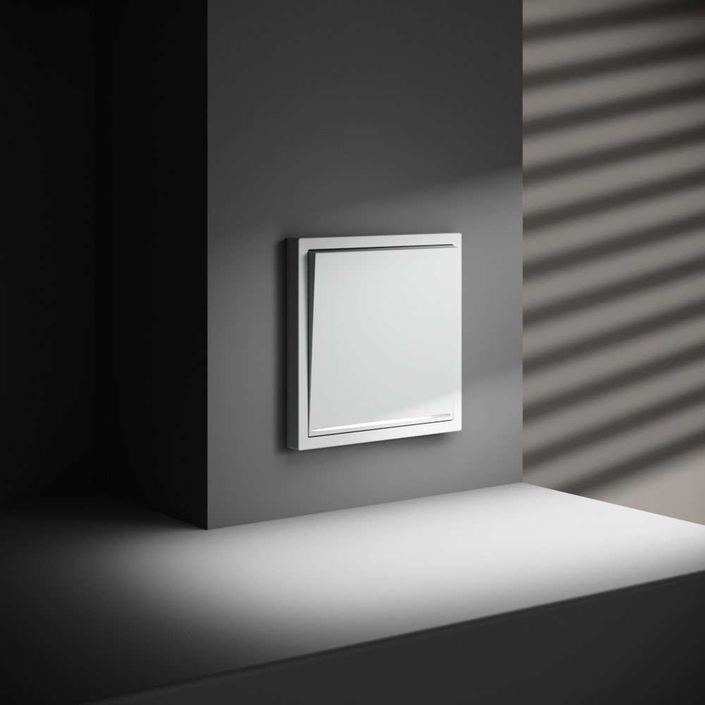 Выключатель одноклавишный с подсветкой Voltum S70 VLS010202 (белый матовый)