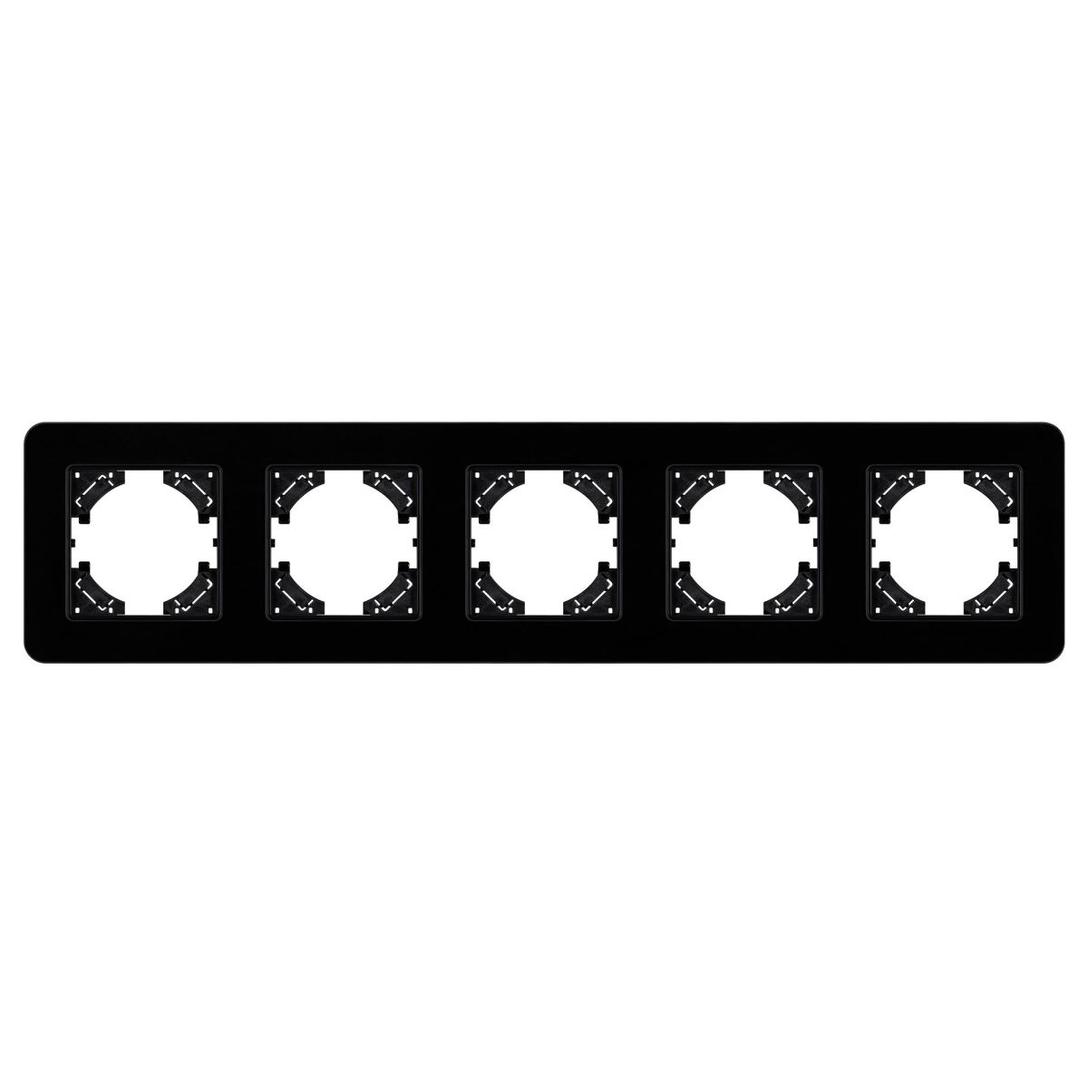 Рамка на 5 постов стеклянная Arlight FRM-OMALI-GS-5-BK 049705