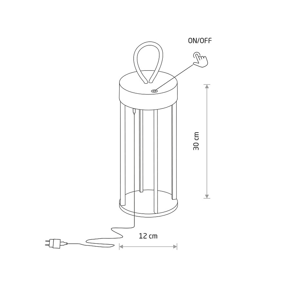 Уличная настольная лампа Nowodvorski Nala Led 11537