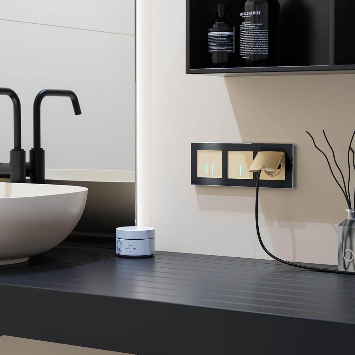 Сенсорный выключатель одноклавишный с подсветкой Werkel 4690389179549 W4510011