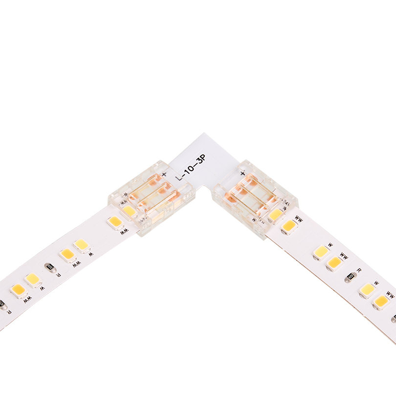Коннектор угловой для ленты SMD CCT шириной 10мм, комплект 3шт WOLTA WLS-3PIN-CCT-SMD-10MM-L