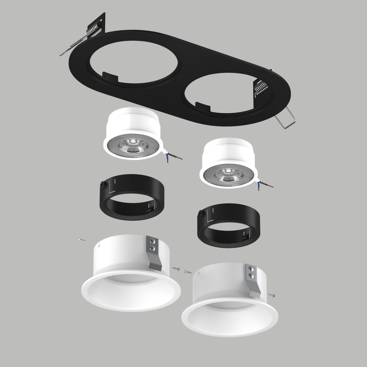 Встраиваемый светильник Lightstar Domino (214657+214606+214606+214007+214007) D6570606BMOD