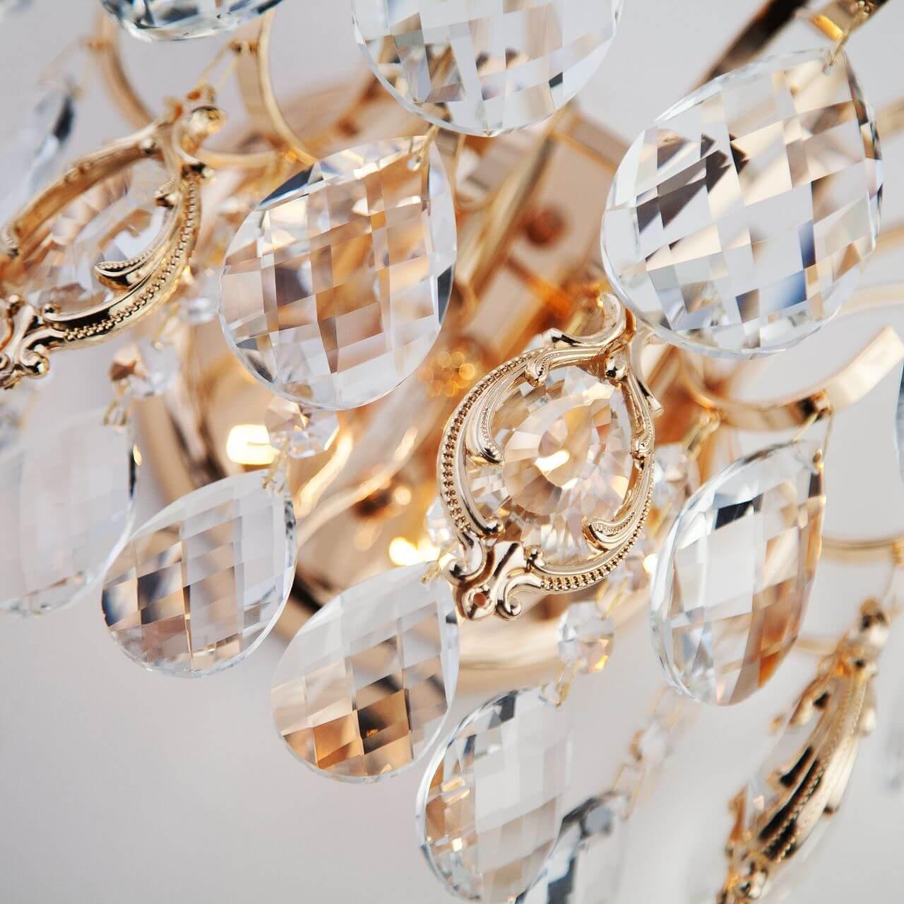 Бра Eurosvet Crystal 10081/2 золото/прозрачный хрусталь Strotskis