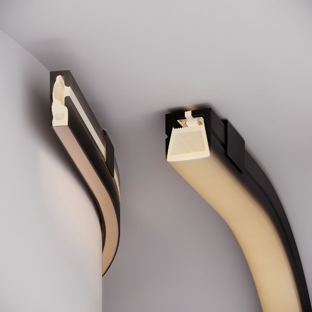 Силиконовый профиль Arlight WPH-FLEX-1616-TOP-S11-5m FULL BLACK 045774