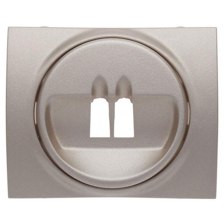 Лицевая панель Legrand Galea Life розетки акустических систем титановая 771400