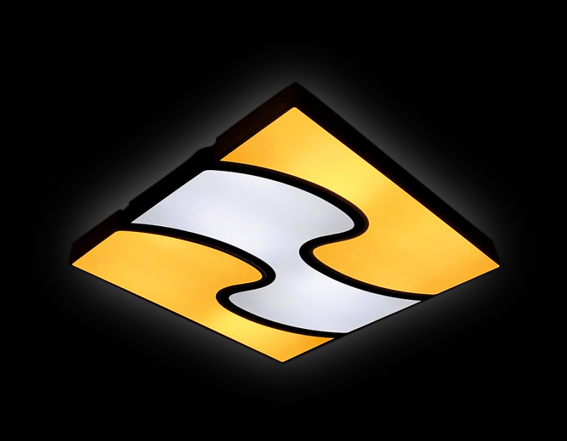 Накладная люстра с пультом управления Ambrella Light FP2403 WH/BK 288W D680*680