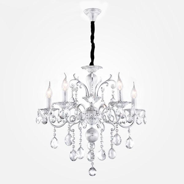 Подвесная люстра Eurosvet Феерия 10064/5 белый с серебром Strotskis