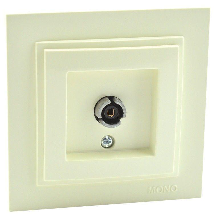 Розетка TV проходная Mono Electric Despina крем 102-170005-137