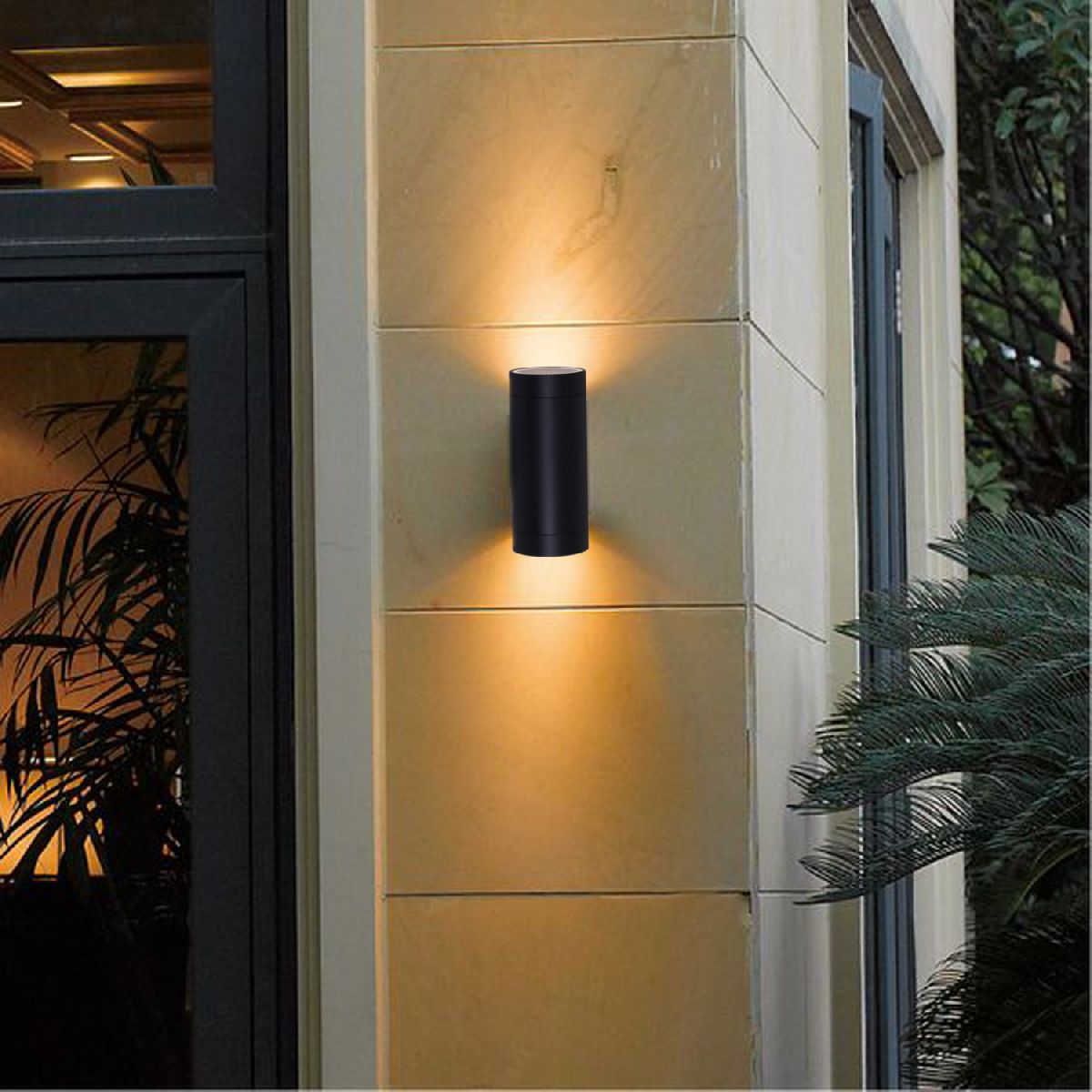 Уличный настенный светильник Reluce 86225-9.2-002CT 2*GX53 BK