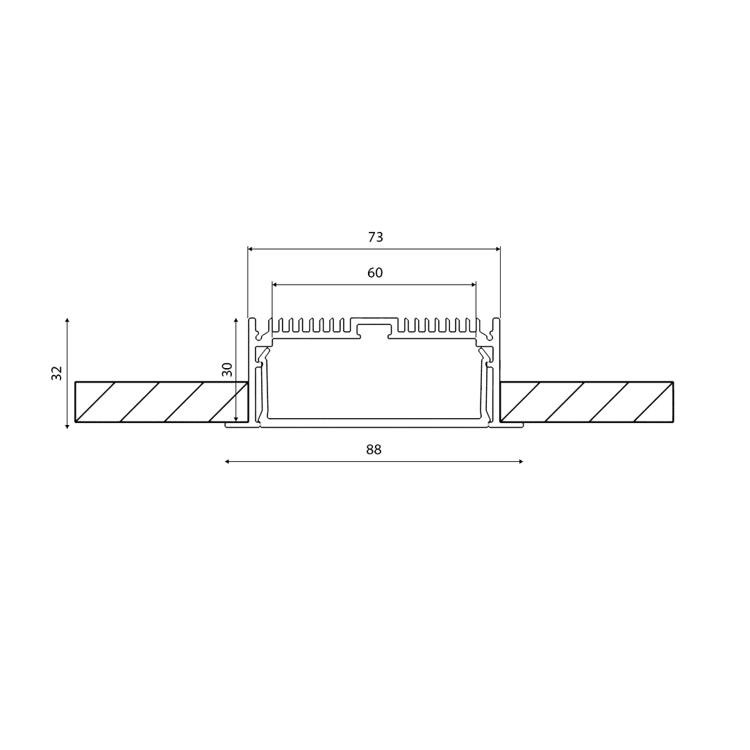 Профиль алюминиевый DesignLed LE.8832 001080