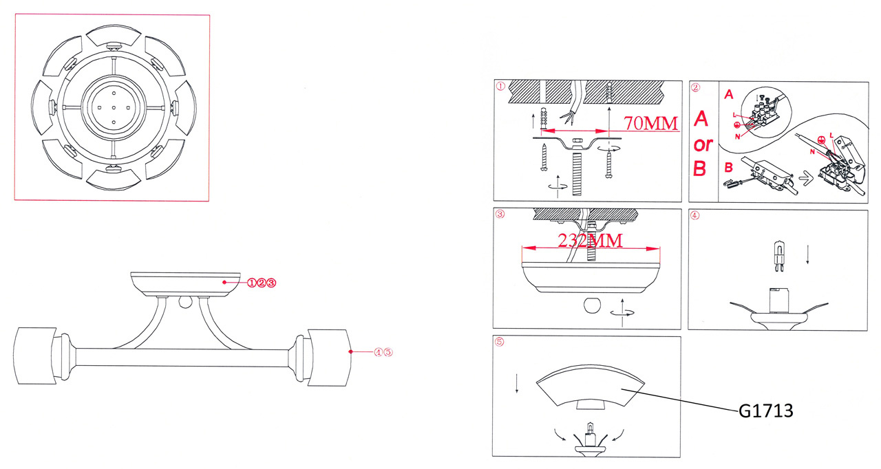 Потолочная люстра Odeon Light Barca 1713/8C
