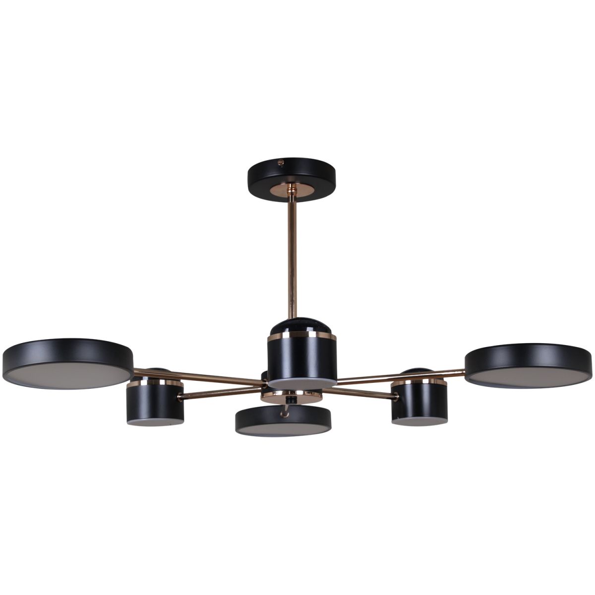 Люстра на штанге Reluce 13289-4.3-06 BK+GD CR