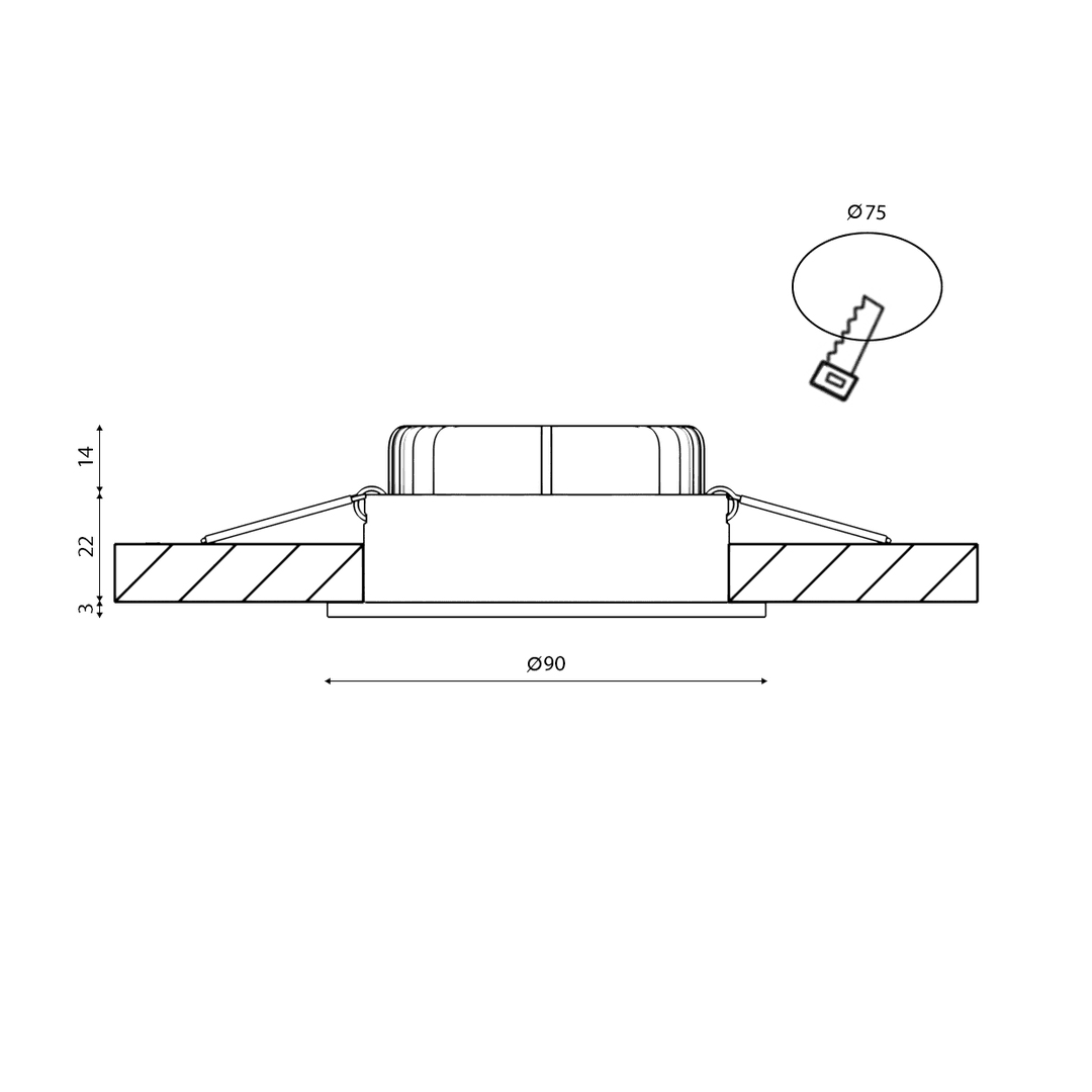 Встраиваемый светильник DesignLed FA-NIA-179712EA-WH-WW 003551