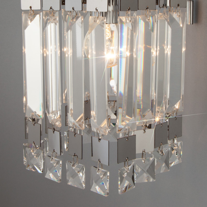 Бра Eurosvet 10100/1 хром/прозрачный хрусталь Strotskis