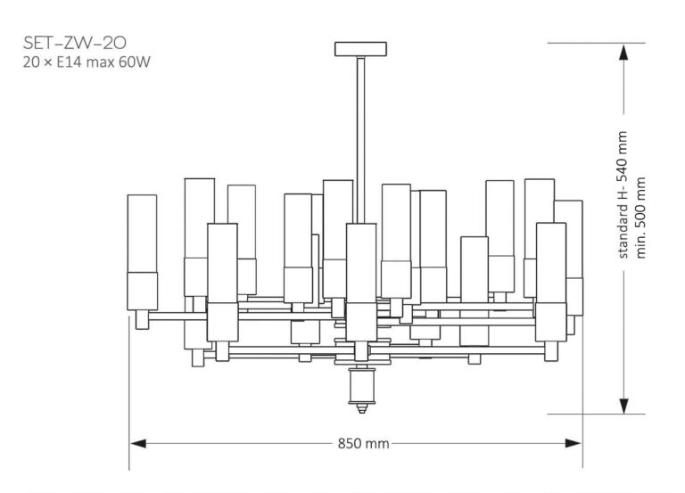 Подвесная люстра Kutek Mood Seti SET-ZW-20 (Z)