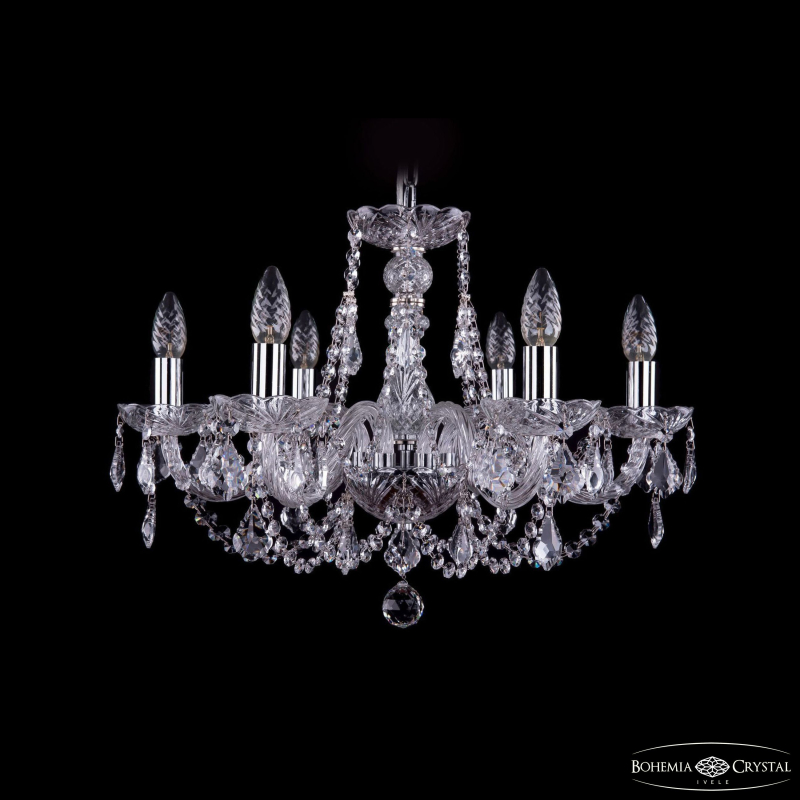 Подвесная люстра Bohemia Ivele Crystal 1406/6/195 Ni Leafs