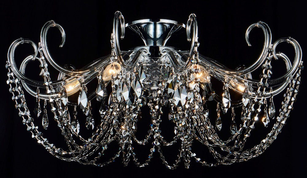 Потолочная люстра Crystal Lux Imperia PL6 Chrome/Smoke