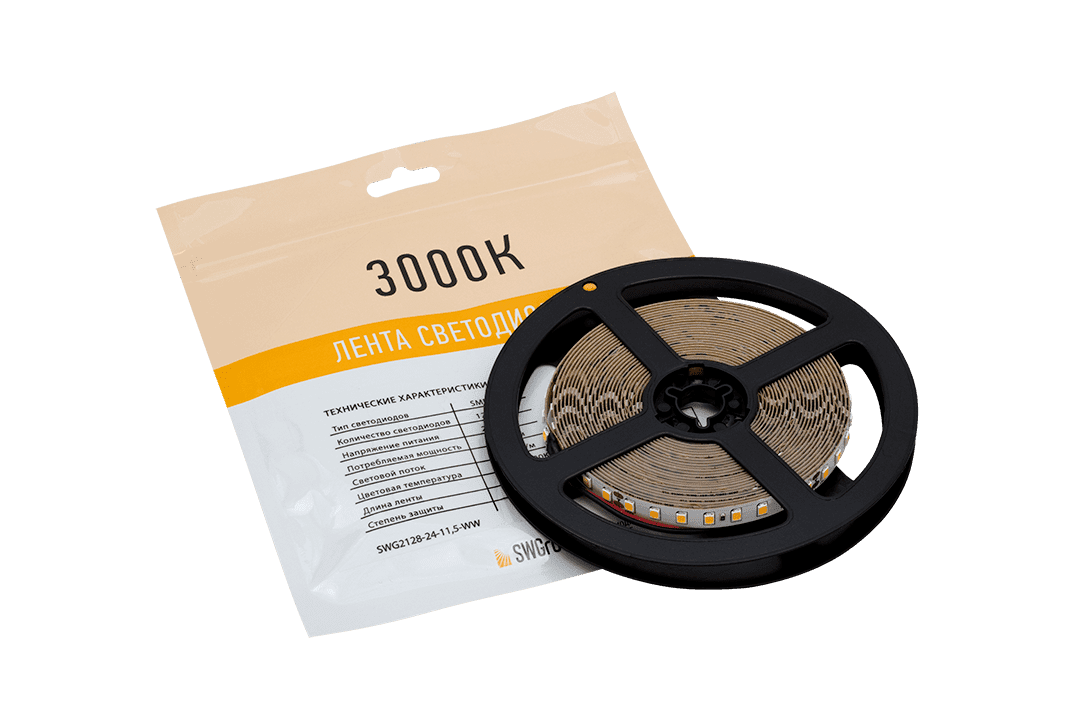 Светодиодная лента SWG SWG2P128-24-11.5-WW 003600