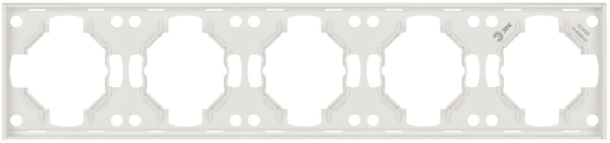 Рамка для розеток и выключателей ЭРА Arktik 16-5005-01 на 5 постов белый Б0070584