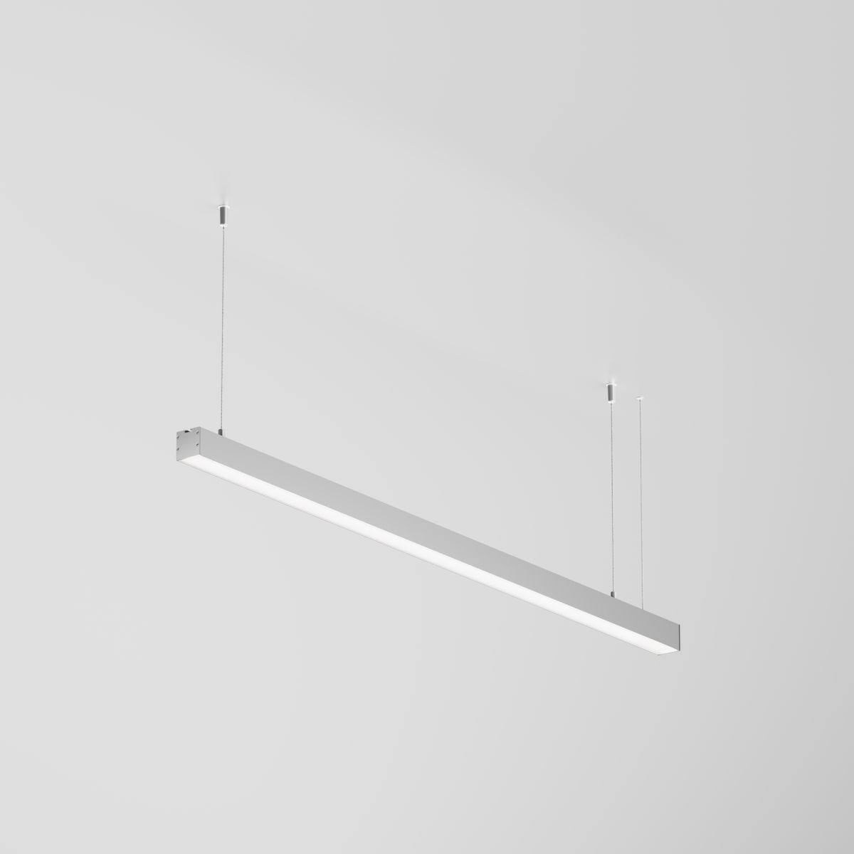 Линейный подвесной светильник Maytoni Technical 3000K 35x35 (Серебро, 1 м) LL312003