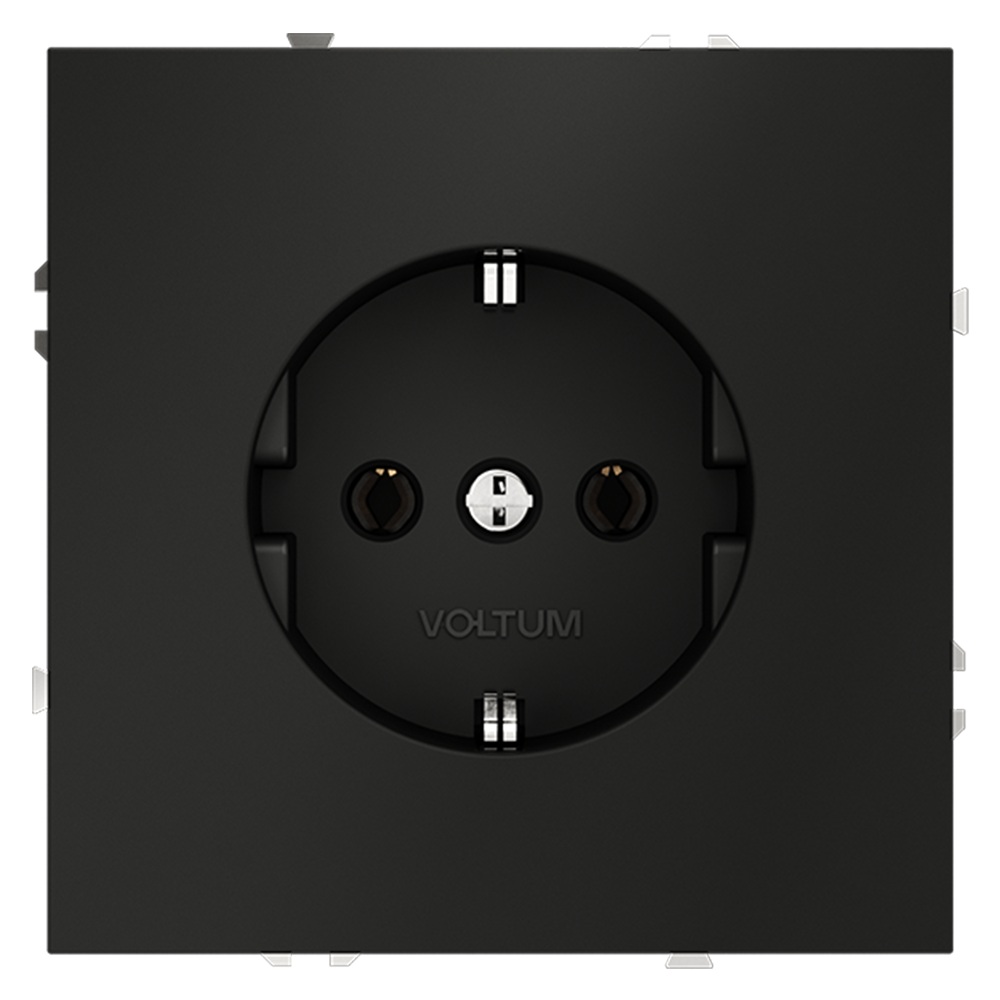 Розетка Voltum S70 VLS040108 (черный матовый)