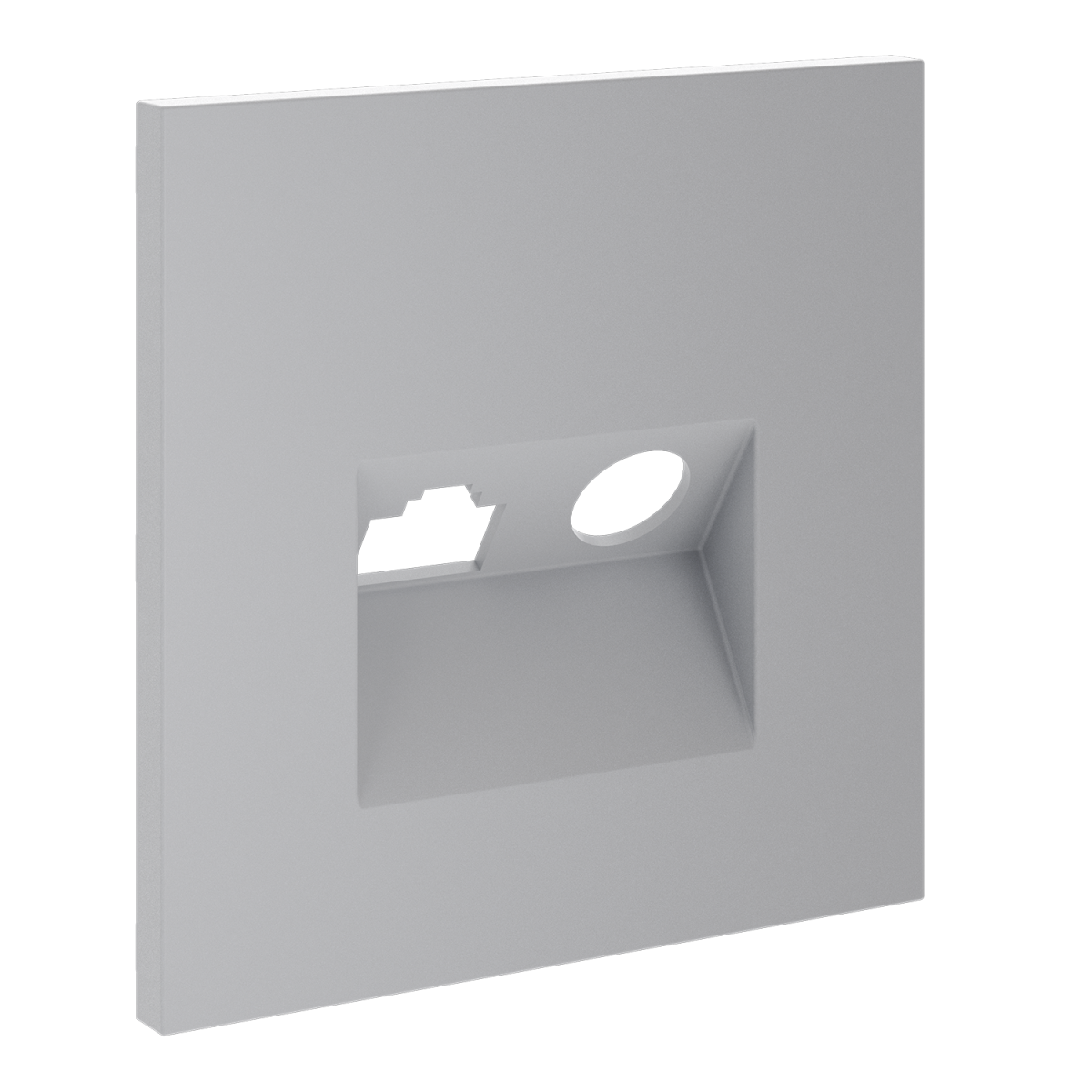Накладка для розетки TV+RJ45 кат. 6 Voltum S70 (серый) VLS002716