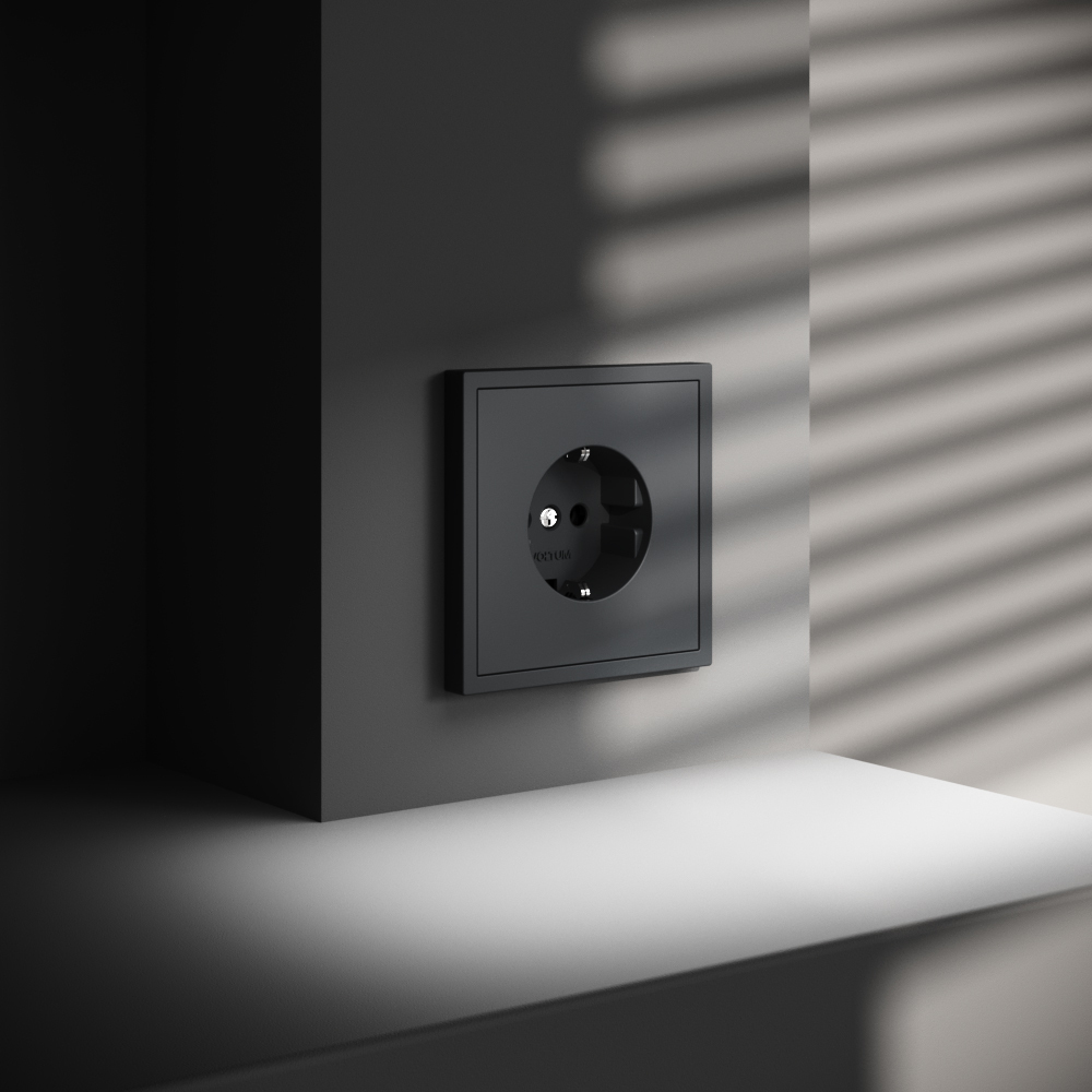 Розетка Voltum S70 VLS040107 (графит)