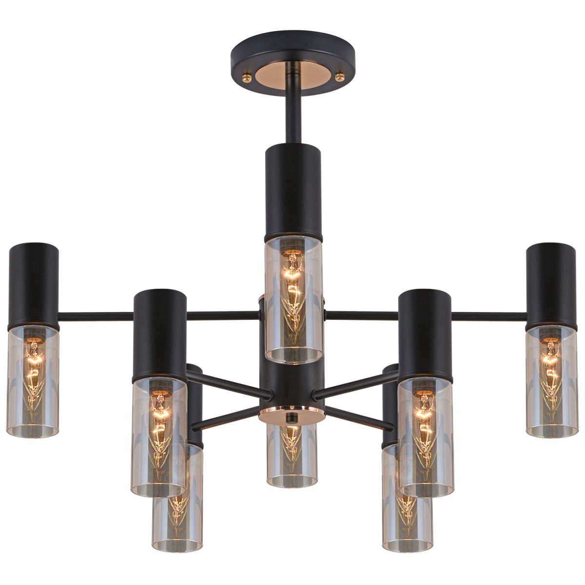 Люстра на штанге Illumico IL1295-8PPA-79 BK GD