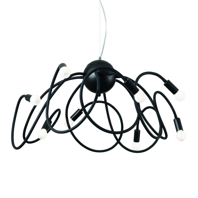 Подвесная люстра Ideal Lux Multiflex SP8 Nero 141916