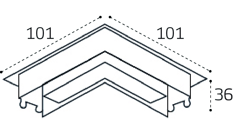 Соединитель угловой Italline Kreator IT09-9034 black