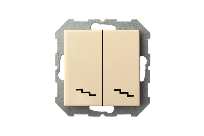 Переключатель двухклавишный Liregus Epsilon 28-060