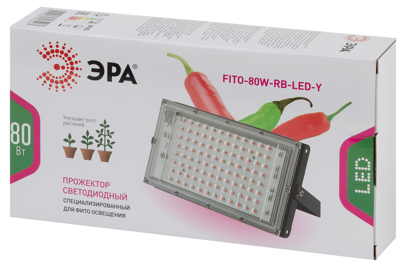 Фитопрожектор для растений Эра FITO-80W-RB-LED-Y Б0053082