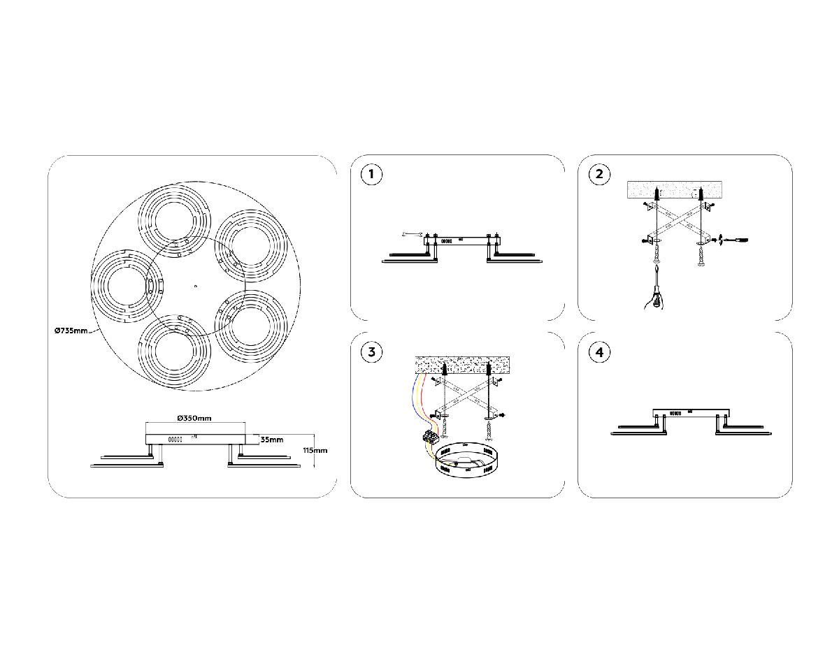 Потолочная люстра Ambrella Light Original Acrylica FA8944