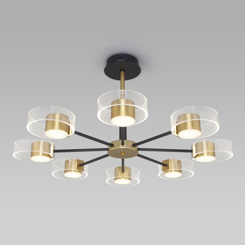 Потолочная люстра Eurosvet Jet 90244/8 черный/золото