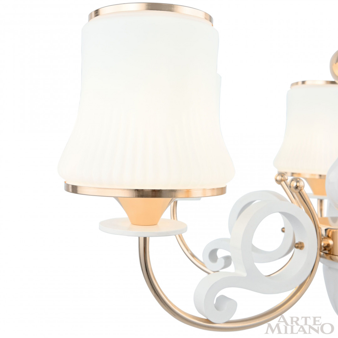 Подвесная люстра Arte Milano Florentia-1097 301097/8 Wh/Gd