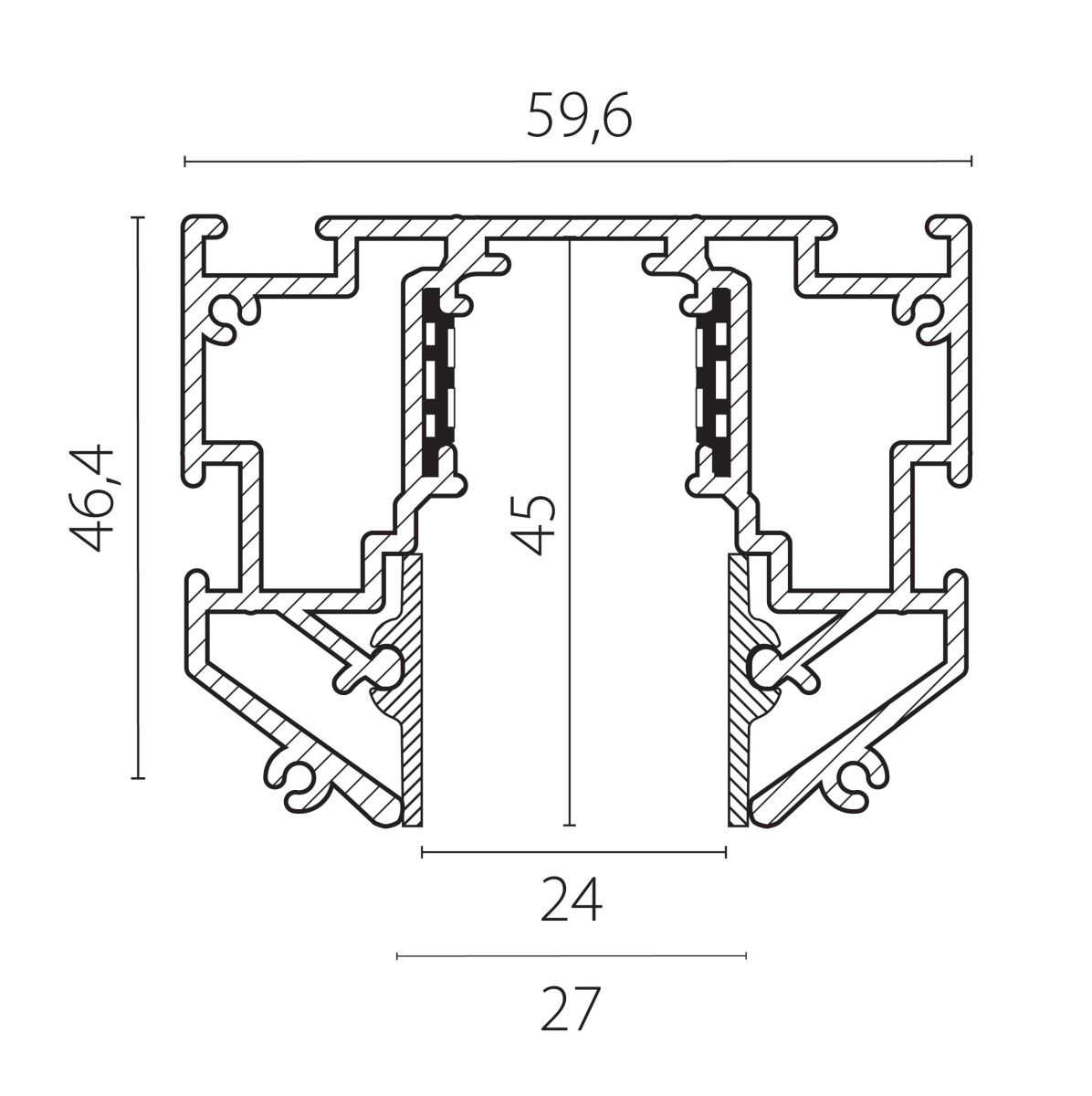 Шинопровод однофазный д/натяжного потолка Lightstar Uno Pro 509426