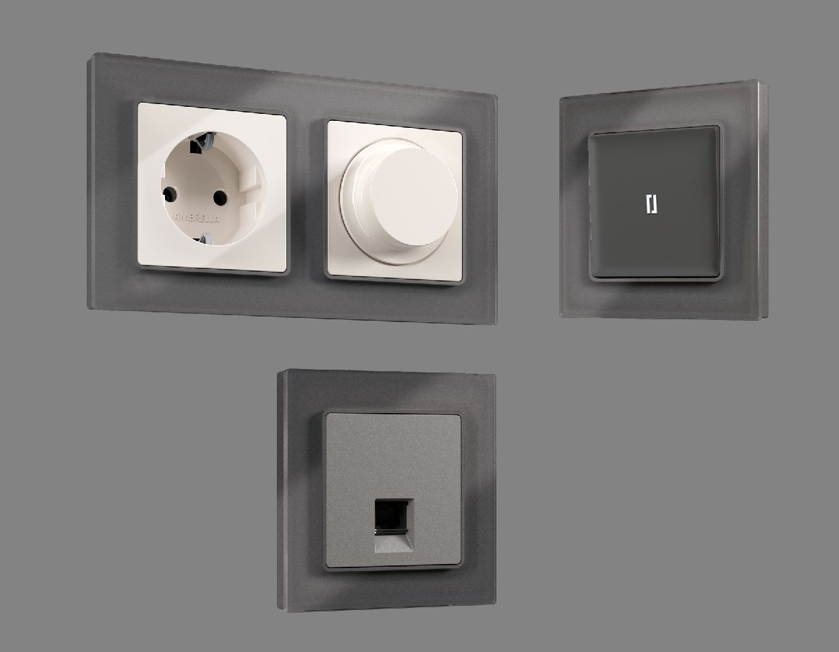 Рамка одноместная Ambrella Volt Platos AF330651